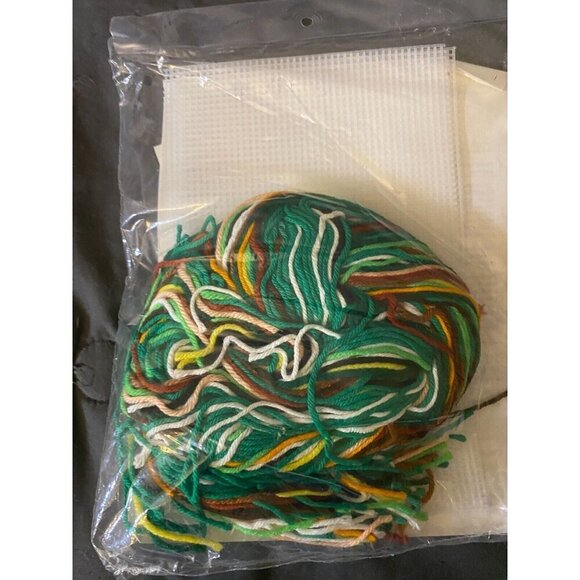 Needlecraft St Patricks Day Coasters Napkin Holder Plastic Canvas Kit Vintage - Picture 3 of 3